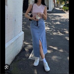 Vintage Gap Denim Maxi Skirt